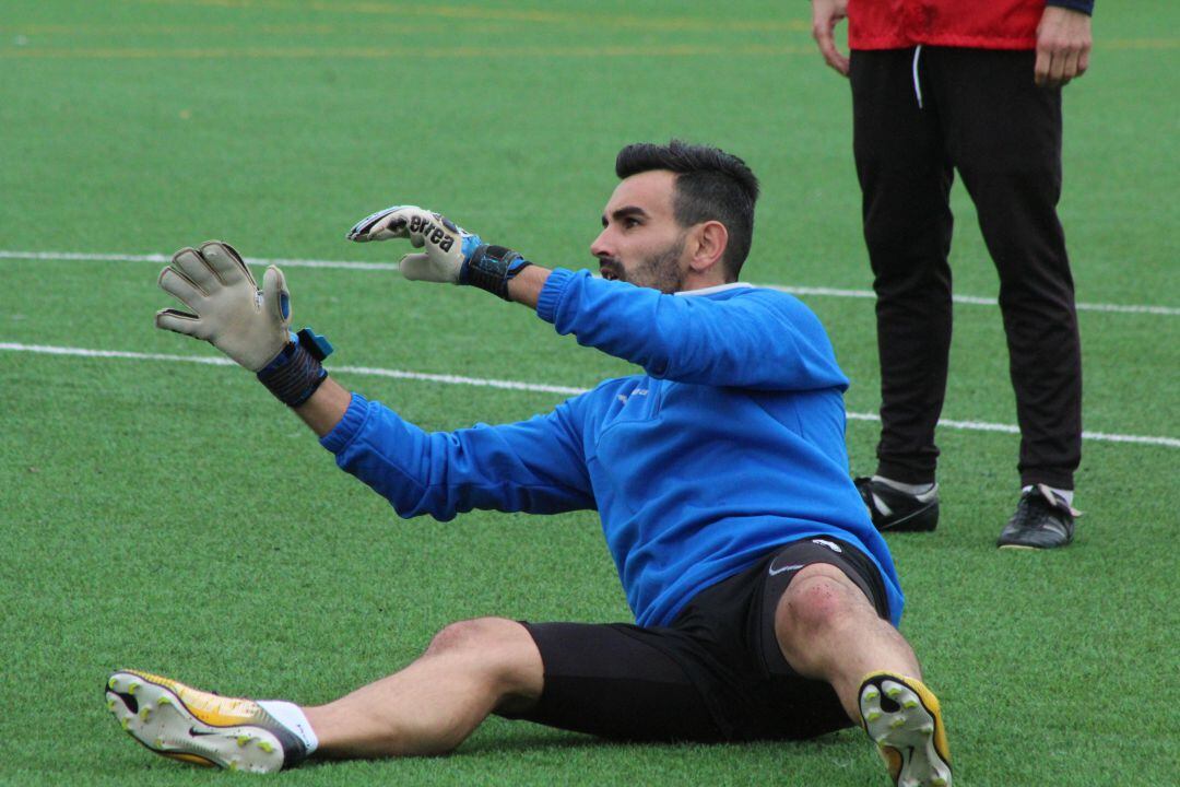 José Manuel Camacho durante un entrenamiento