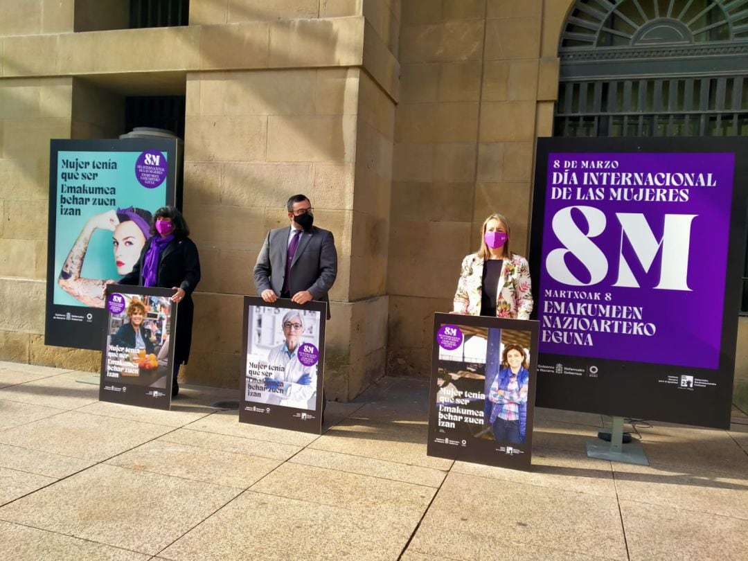 Presentación de la campaña 8M del Gobierno de Navarra.