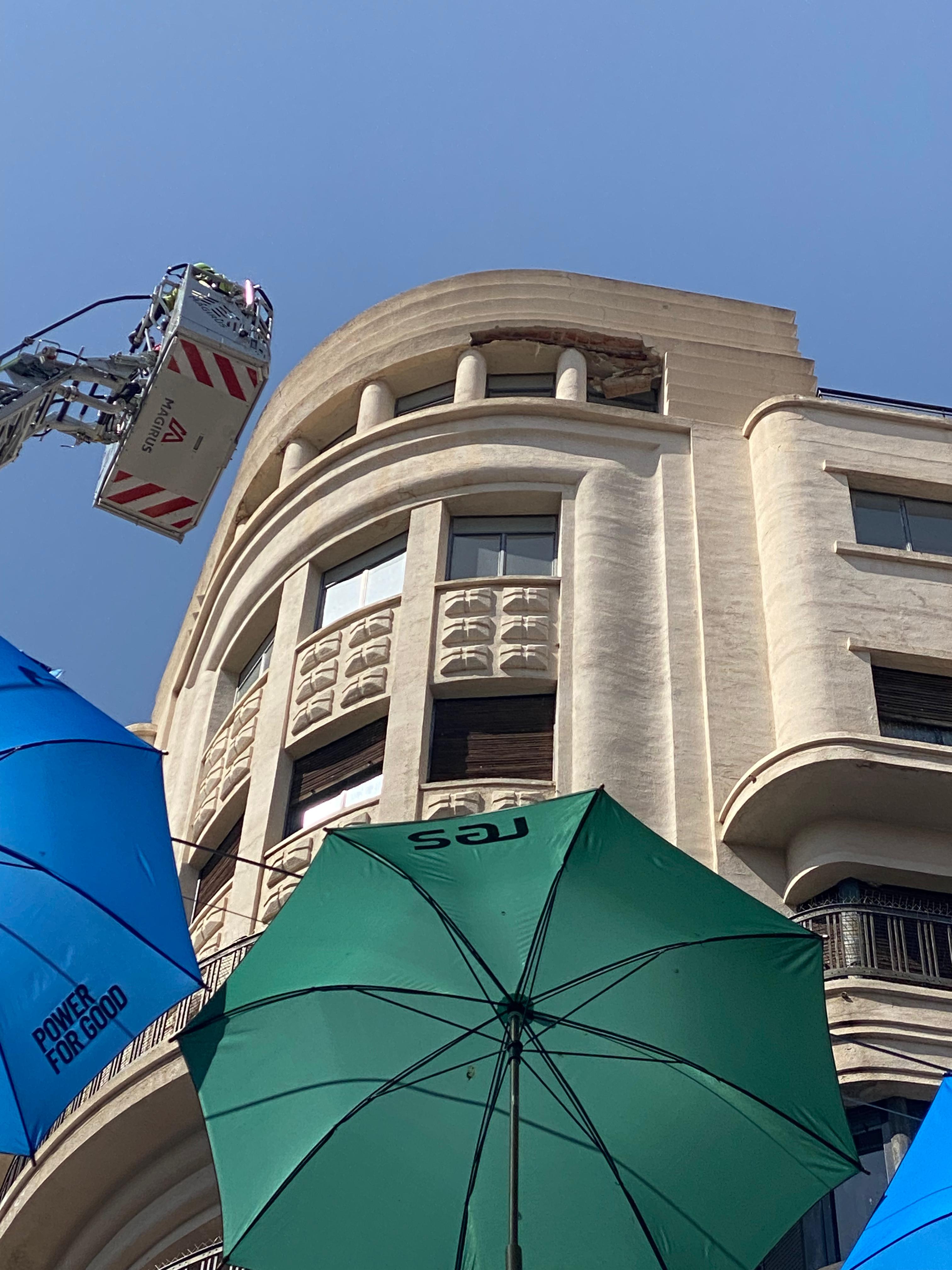 Trabajos de reparación en el edificio Legorburo de Albacete