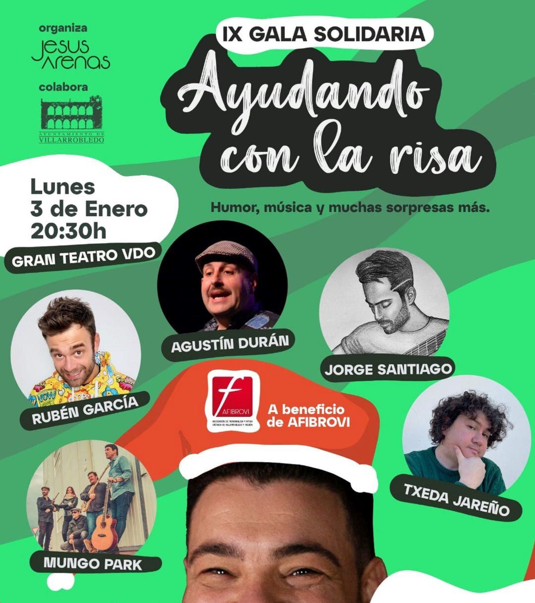 Cartel &#039;Ayudando con la risa&#039;