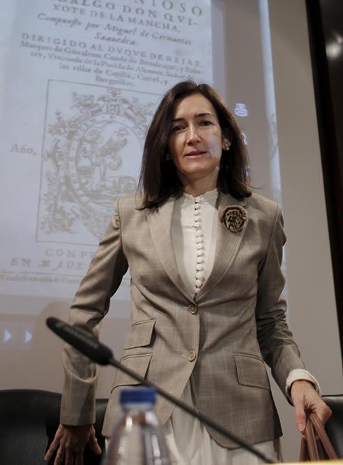 La ministra de Cultura, Angeles González-Sinde este martes en Madrid.