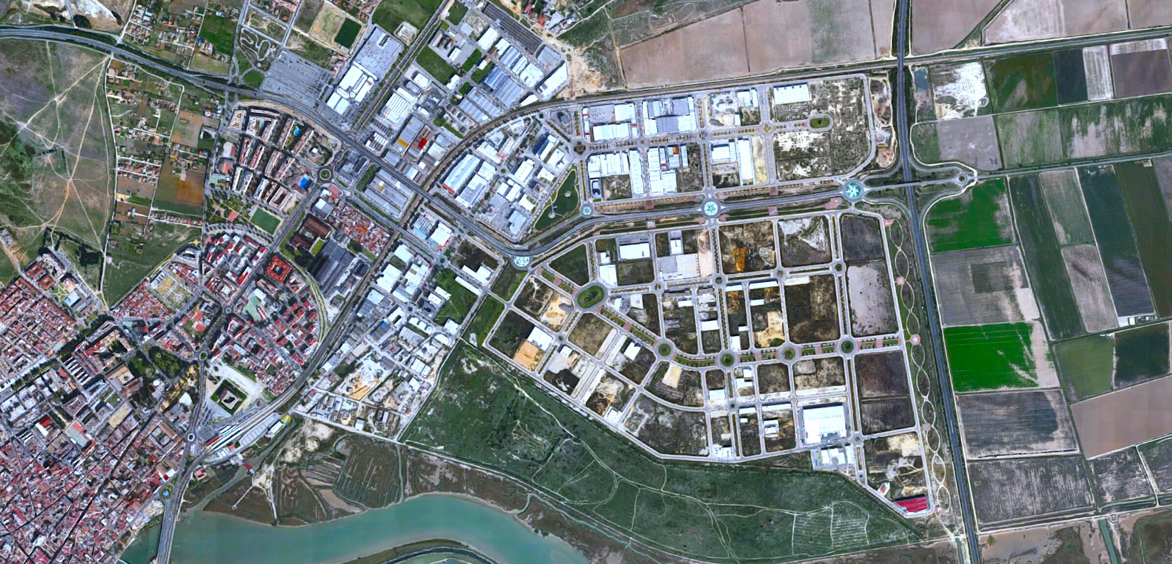 Imagen aérea del polígono de Las Salinas