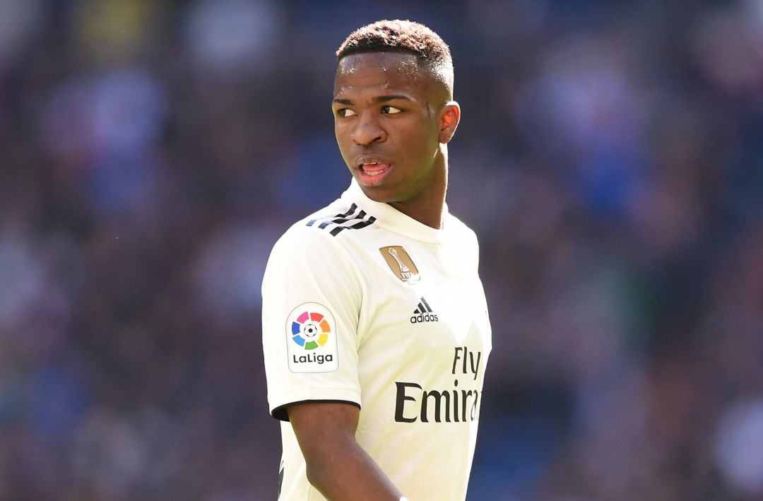 VInicius, durante el partido contra el Girona. 