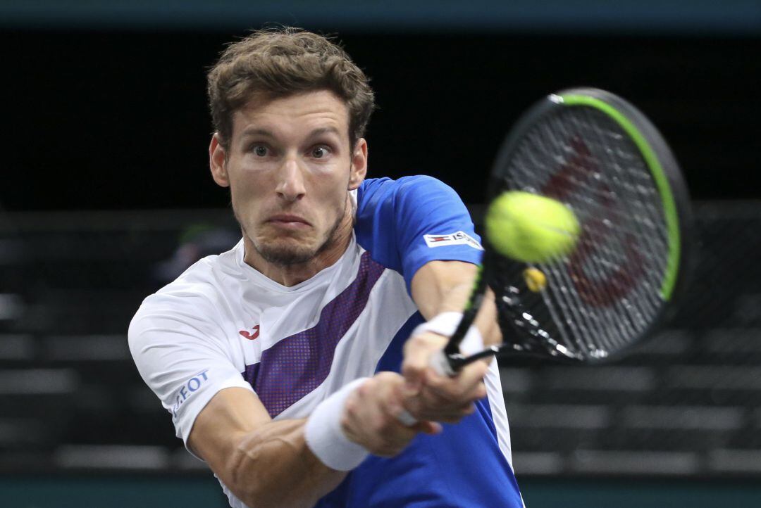 Pablo Carreño durante el partido ante Rafa Nadal. 