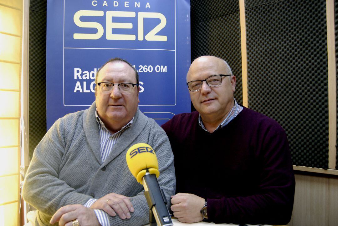 Juan Manuel Dicenta y Miguel Alberto Díaz tras la entrevista en Hoy por Hoy Campo de Gibraltar.