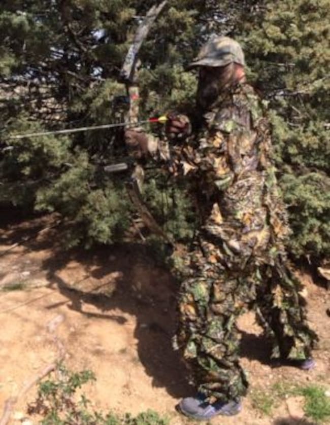 Camuflada para la caza con arco