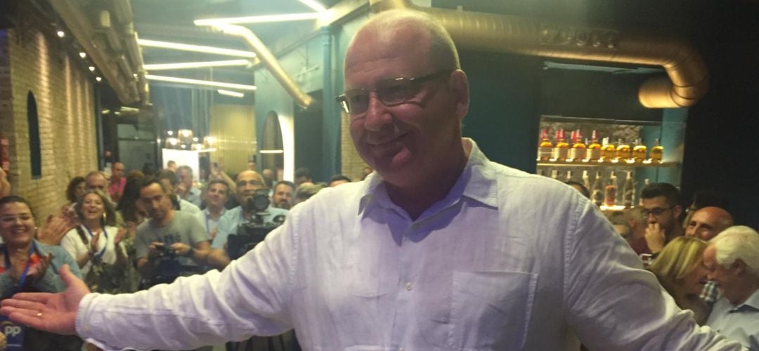 El senador Javier Márquez en una comparecencia en Jaén.