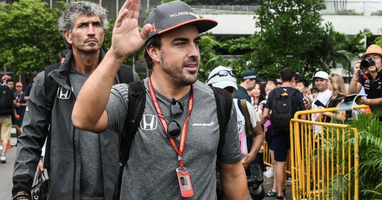 Fernando Alonso, en el último Gran Premio de Singapur.