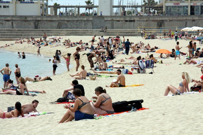 Imatge de la platja de la Nova Icària, a Barcelona