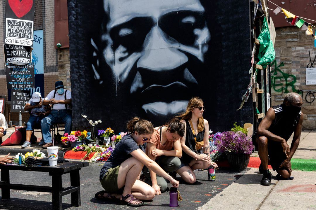 Actos de conmemoración por el aniversario de la muerte de George Floyd en la George Floyd Square de Mineápolis