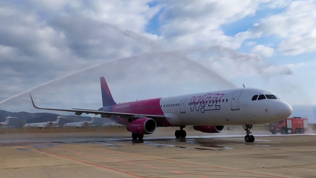 Imagen del avión procedente de Viena