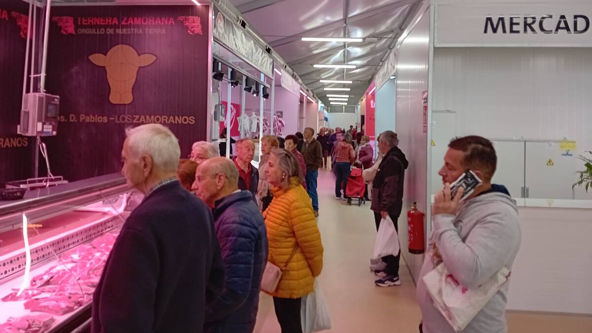 Apertura del mercado de abastos provisional de Zamora