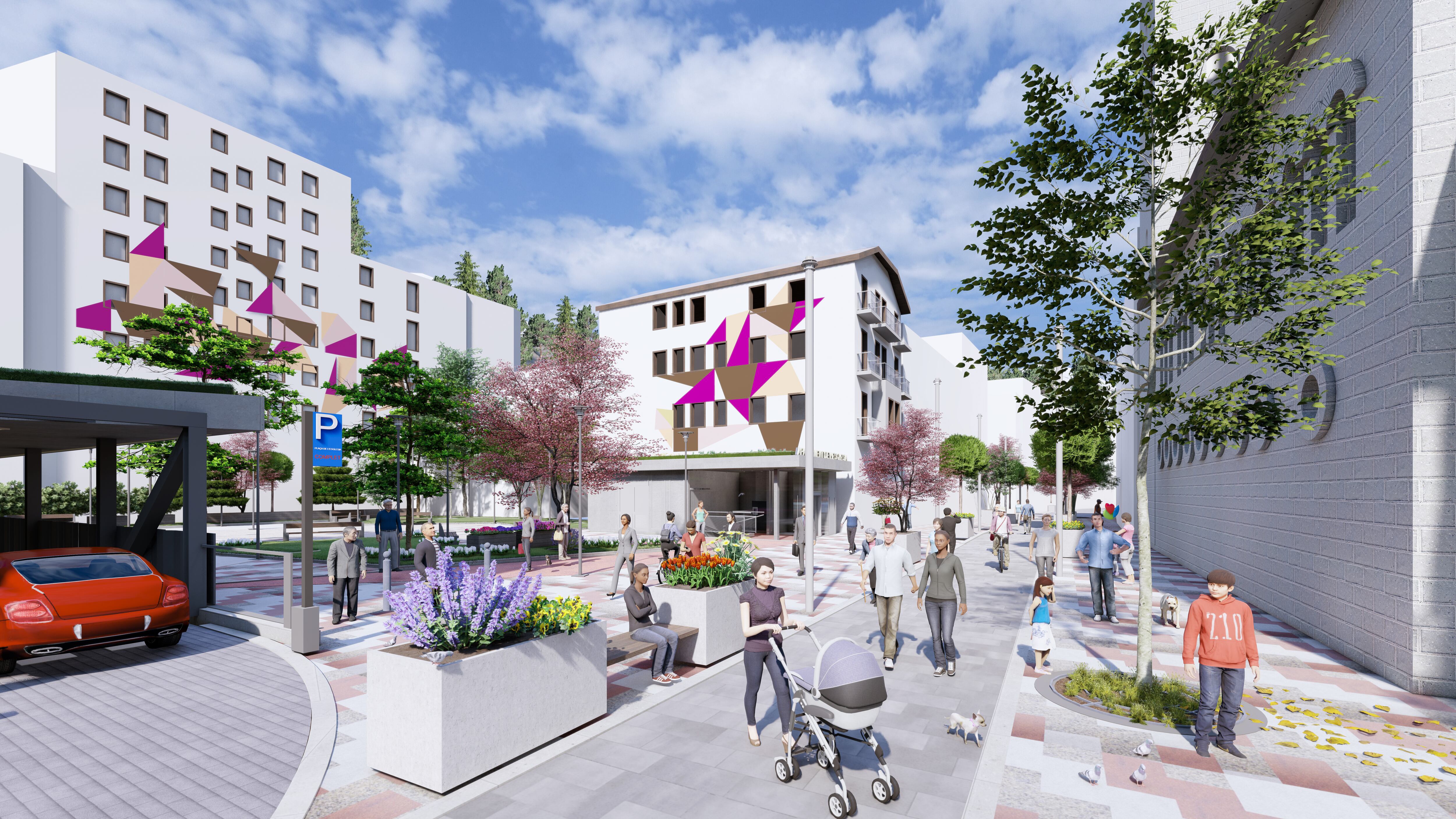 Imatge del projecte de remodelació de la part alta de l'avinguda Carlemany d'Escaldes-Engordany.