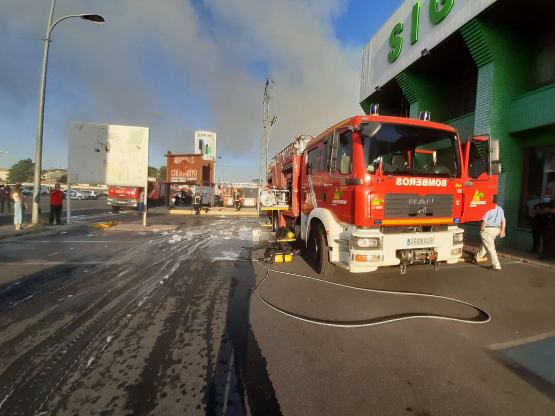 Zona afectada por el fuego