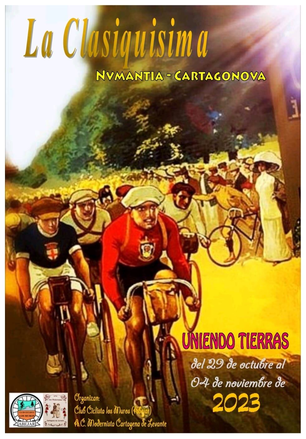 Cartel de la &#039;Nvumantia-Cartagonova&#039; que unirá Soria con Cartagena.