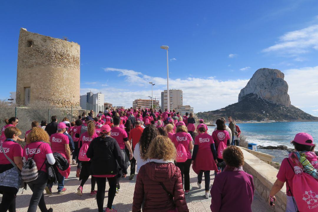 Marcha rosa a beneficio de la AECC. Imagen de archivo.