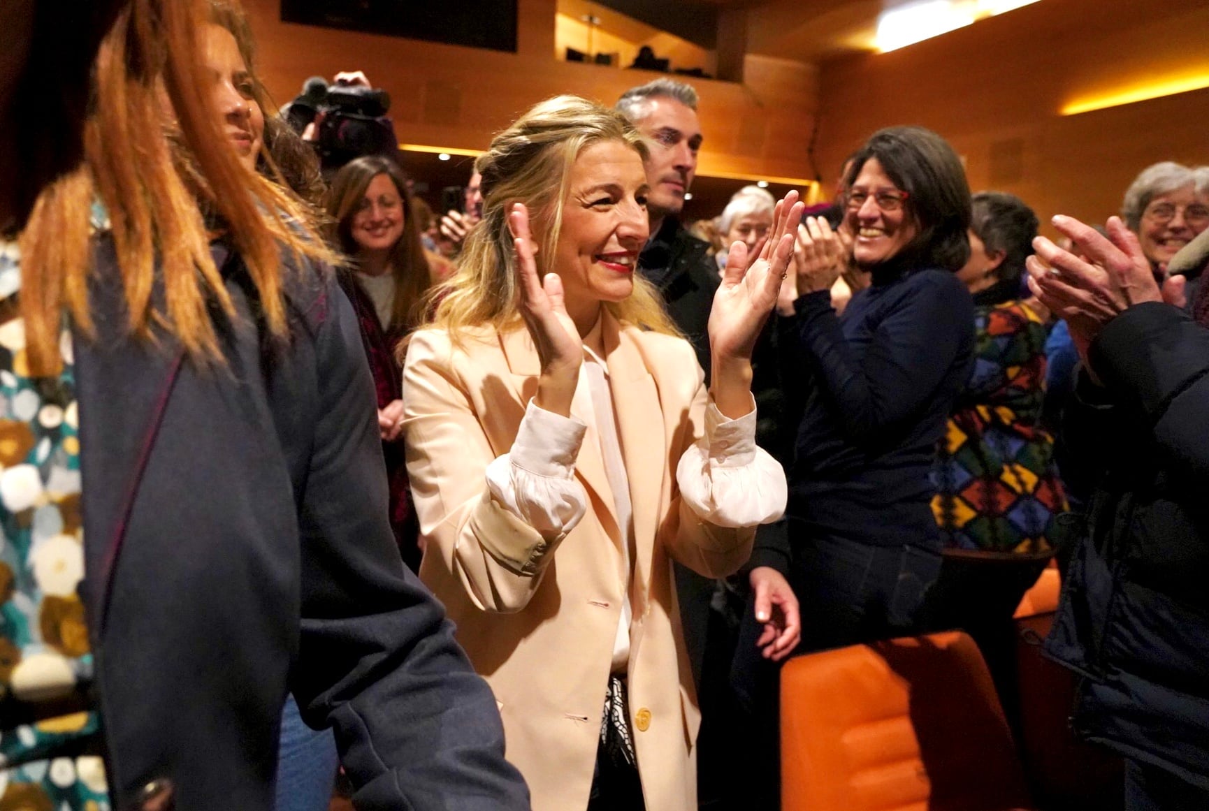 Acto de escucha de la plataforma Sumar en Valladolid con la presencia de la vicepresidenta del Gobierno y ministra de Trabajo y Economía Social, Yolanda Díaz.