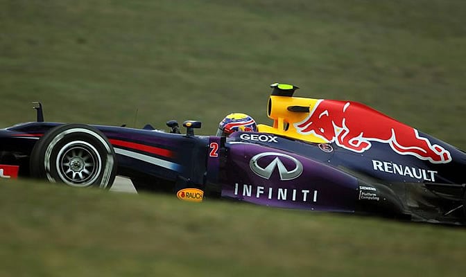 Webber rueda en Montmeló