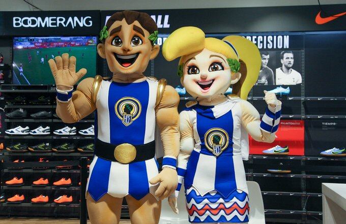 HERCU y LANA, mascotas del Hércules CF