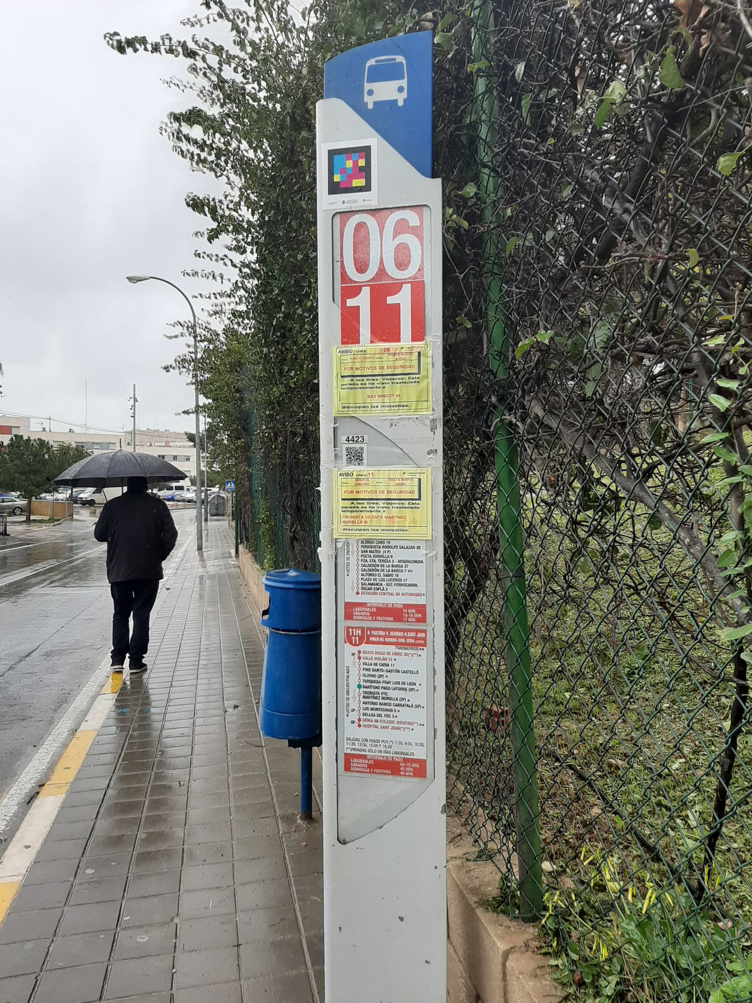 Parada suprimida en Juan XXIII por actos vandálicos