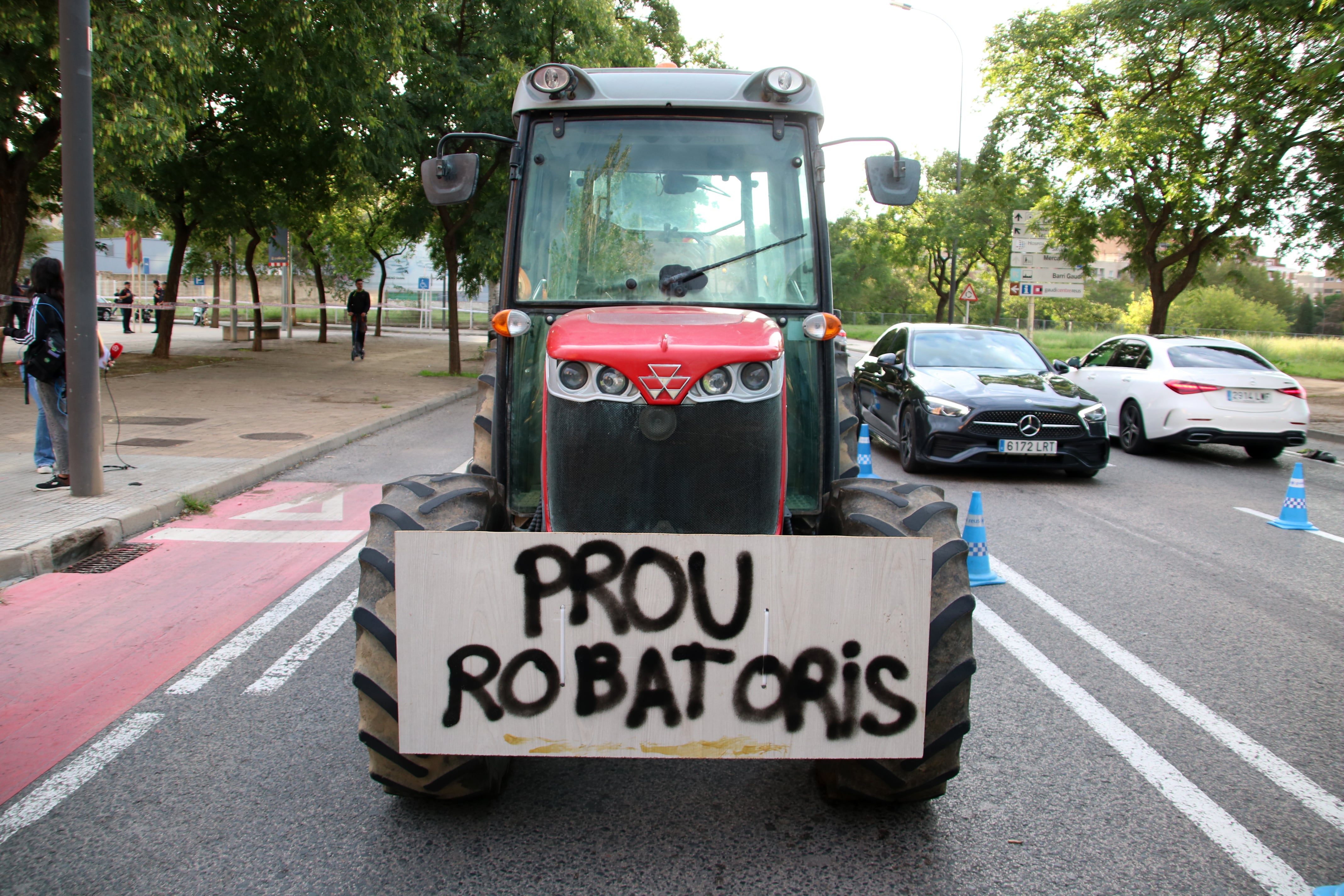 Un dels tractors de la protesta