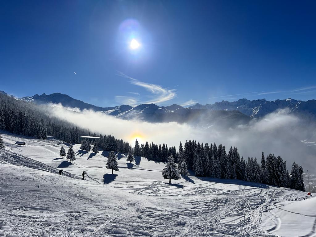 Paisaje nevado en Verbier 