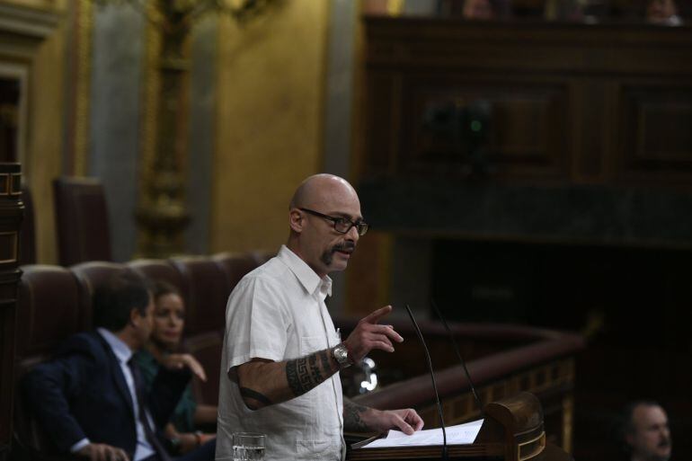 Txema Guijarro en el pleno en el Congreso de los Diputados sobre los objetivos de déficit y el techo