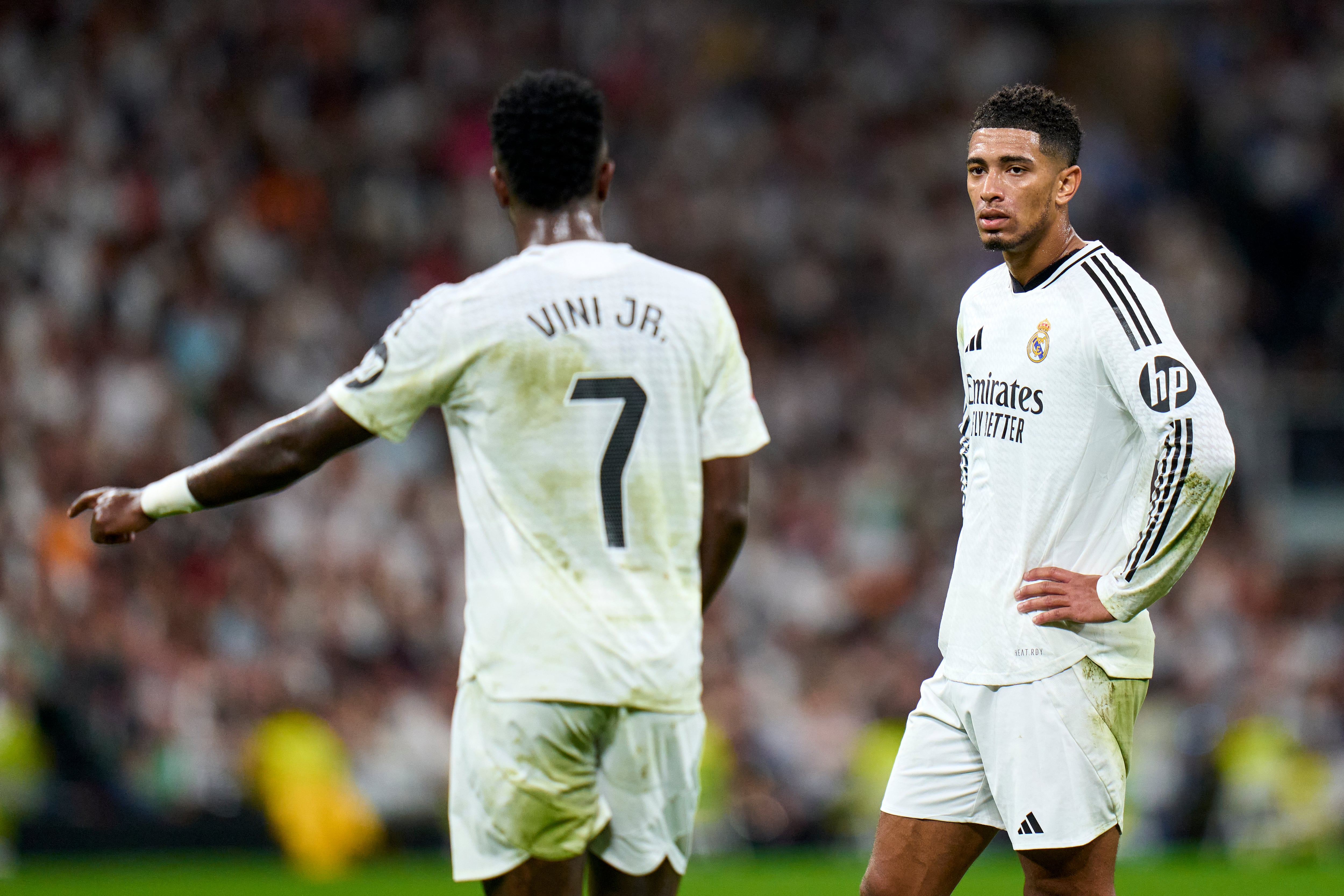 Bellingham y Vinicius, durante el partido de Liga ante el Villarreal