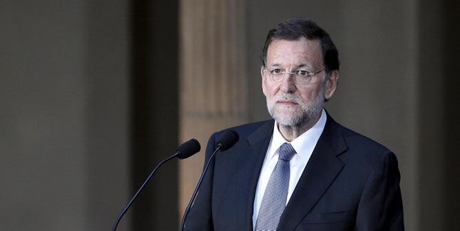 Rajoy, durante su intervención en la clausura de un acto electoral de los populares vascos en el Museo de San Telmo