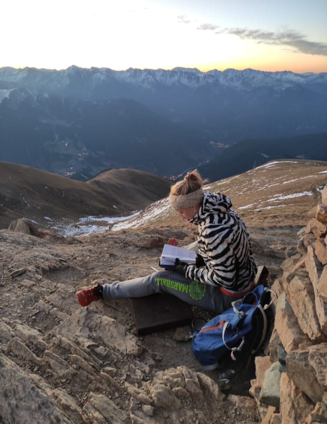 Nàdia Olm en una sortida a la muntanya.