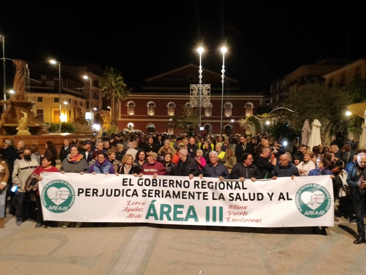 Los usuarios del Área III se manifestarán el viernes en Águilas en defensa de la sanidad pública.