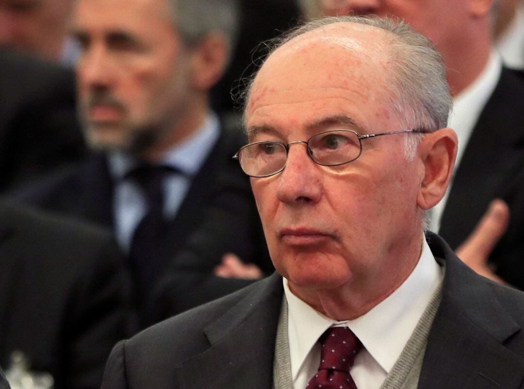 El expresidente de Bankia Rodrigo Rato durante la primera sesión del juicio por la salida a Bolsa de la entidad en 2011