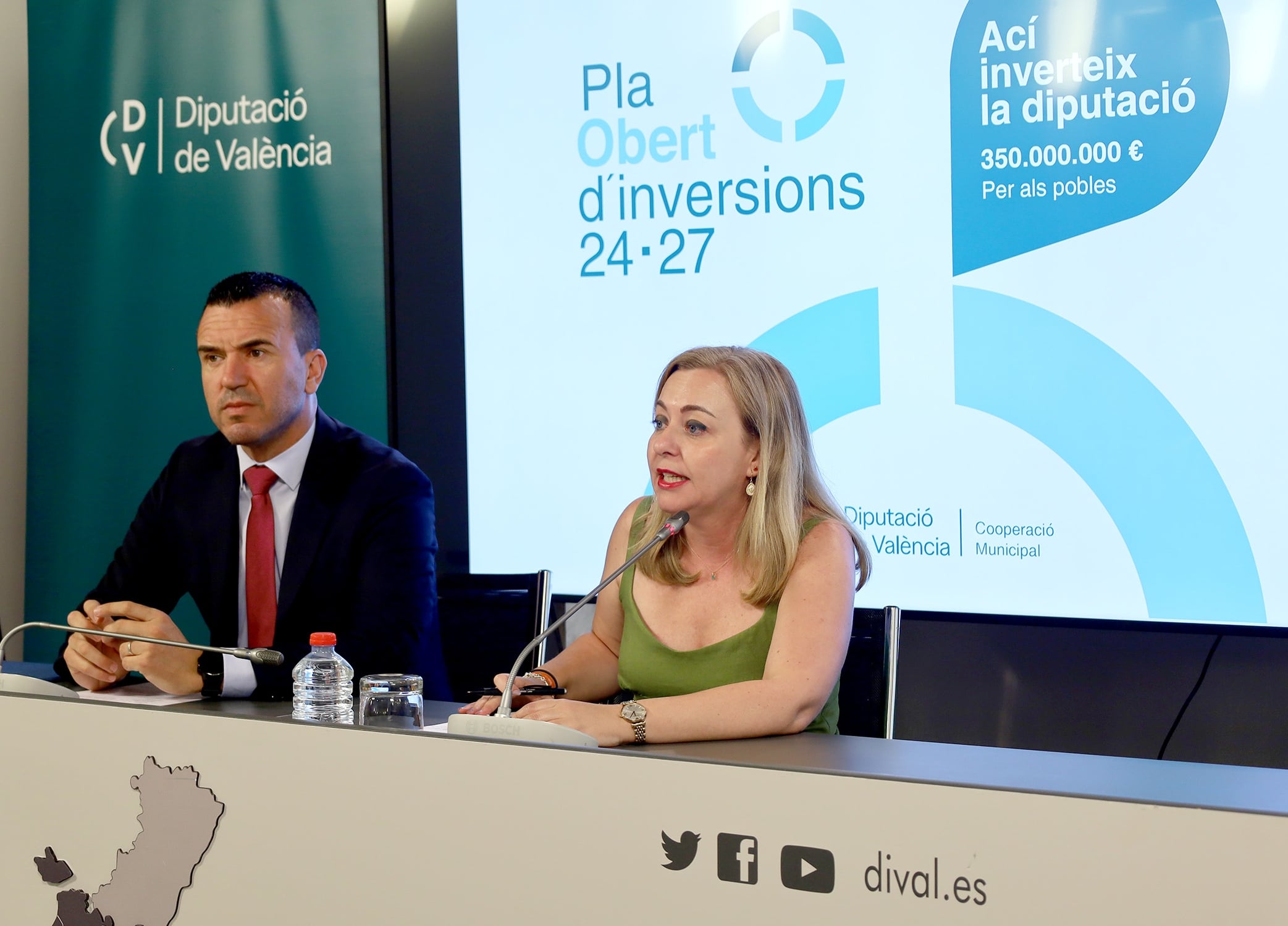 La Diputación aprueba 40 proyectos del Pla Obert con mejoras en el ciclo del agua e infraestructuras de 18 municipios