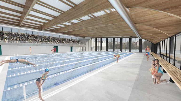 Recreación del interior de la futura piscina cubierta