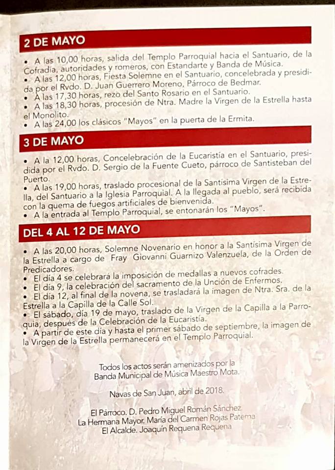 Programa de la Romería de la Virgen de la Estrella 2022