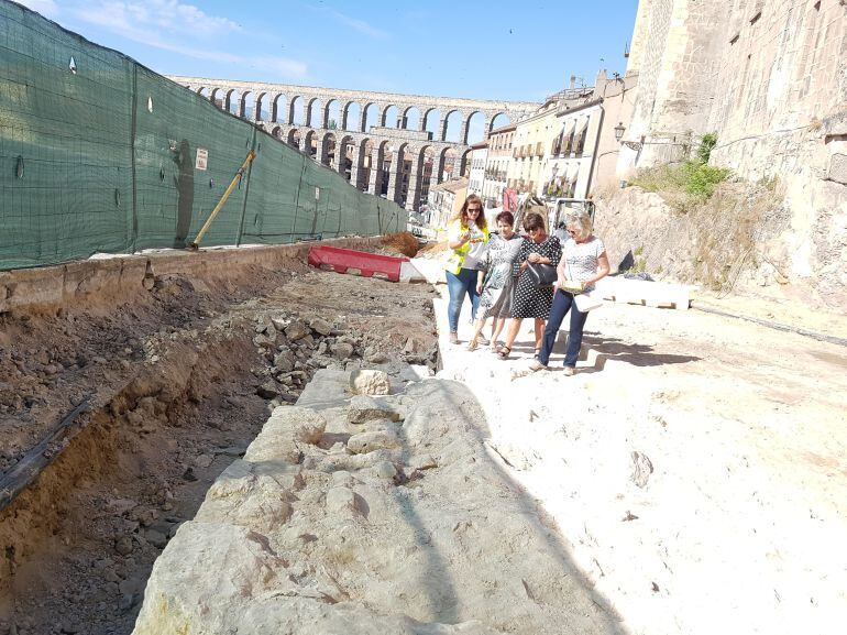 Restos de Muralla encontrados en la calle San Juan 