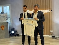 Lalo Arantegui, junto al director general, Fernando López