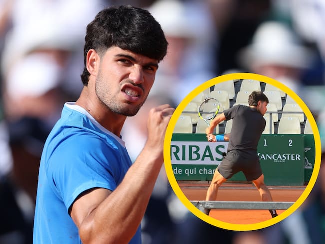 Carlos Alcaraz sigue entrenando después de pasar a la final de Montecarlo / Germán R. Abril en 'X'