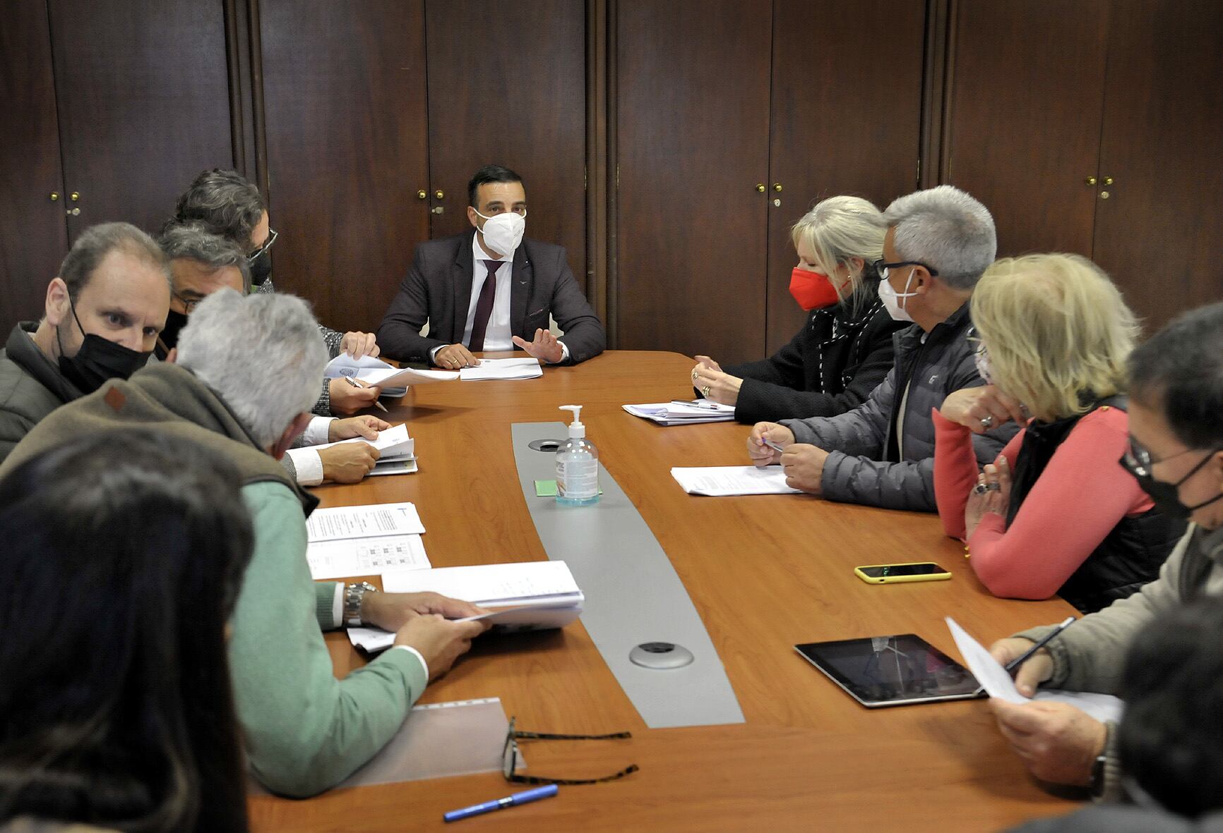 José Antonio Díaz durante la reunión de la Comisión de Patrimonio