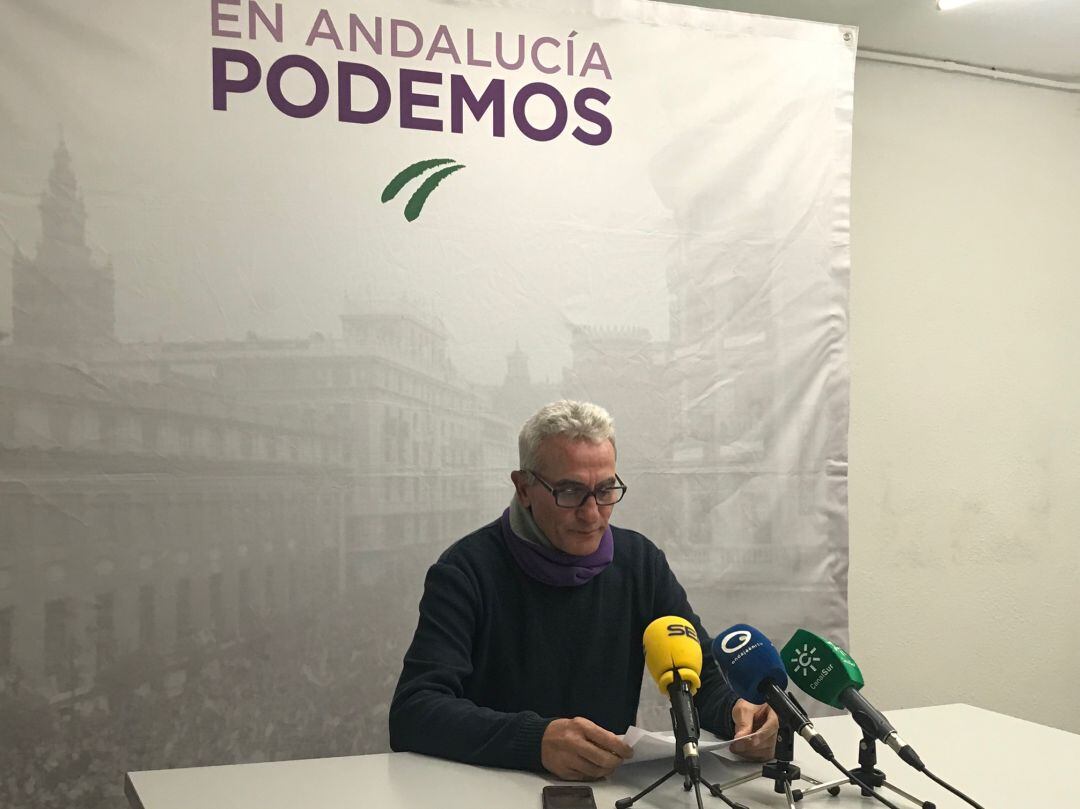 Diego Cañamero en su comparecencia ante los medios.