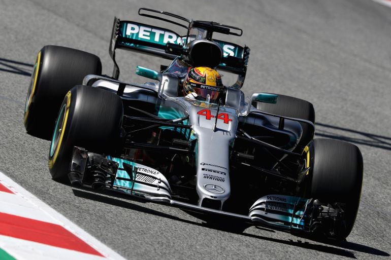 Lewis Hamilton, en el GP de España.