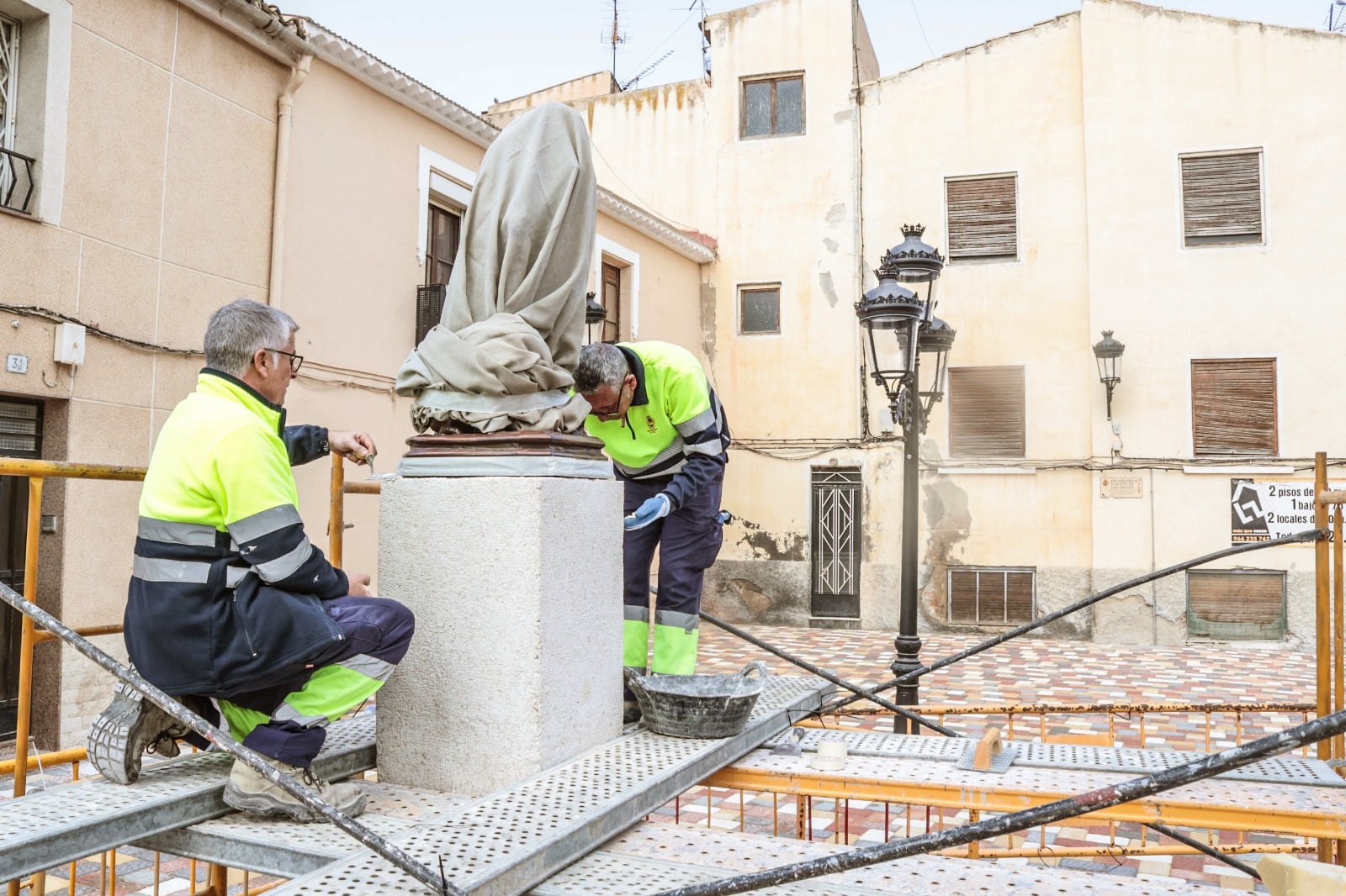 La escultura de San Antón será inaugurada en la plaza de San Antón de Elda