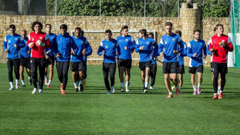 Los jugadores del Málaga entrenaron en Marbella