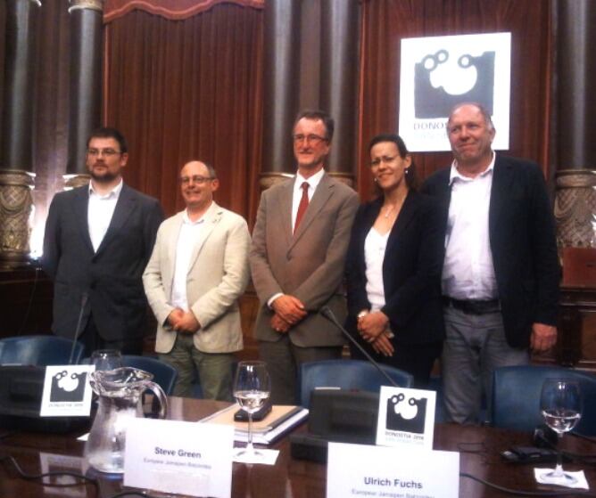 El Comité de Seguimiento de Donostia 2016, con el alcalde Juan Karlos Izagirre y el director provisional, Xabier Paya