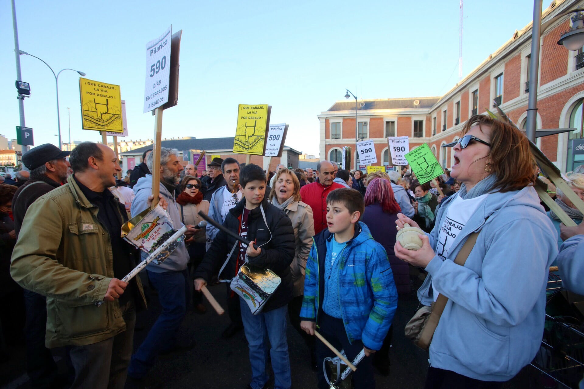 Manifestación por el soterramiento en Valladolid