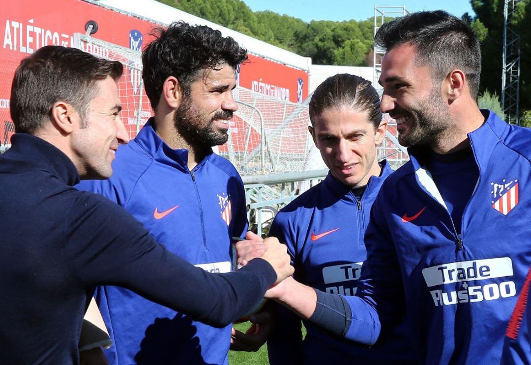 Gabi ha compartido la mañana con los jugadores de su exequipo, el Atlético de Madrid.