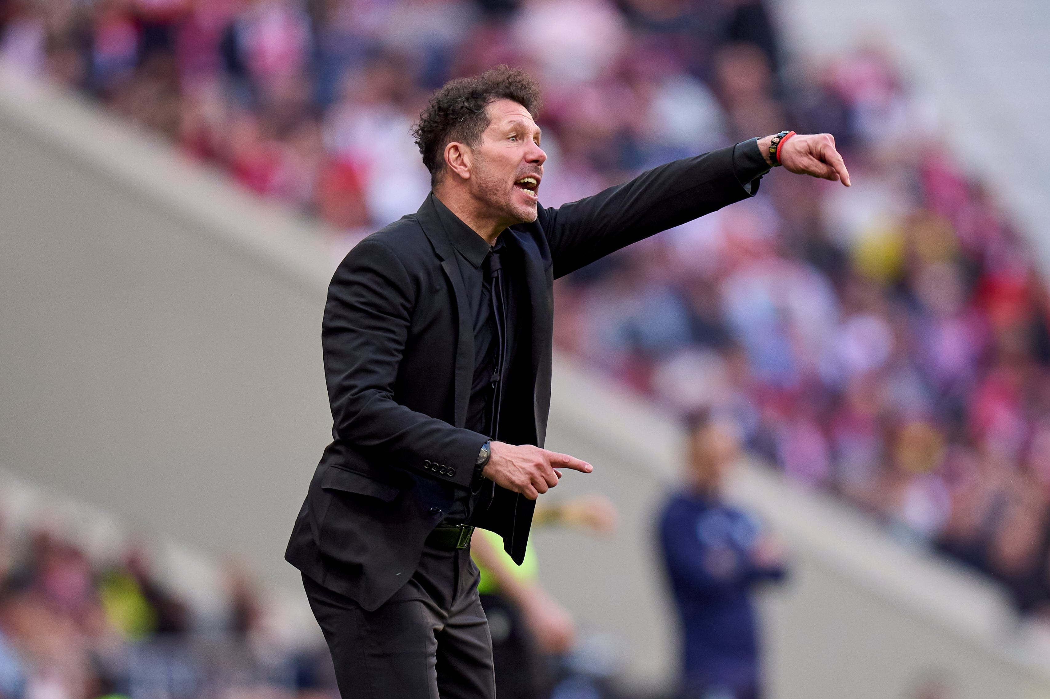 El Cholo Simeone, durante el partido del Atlético de Madrid ante Las Palmas