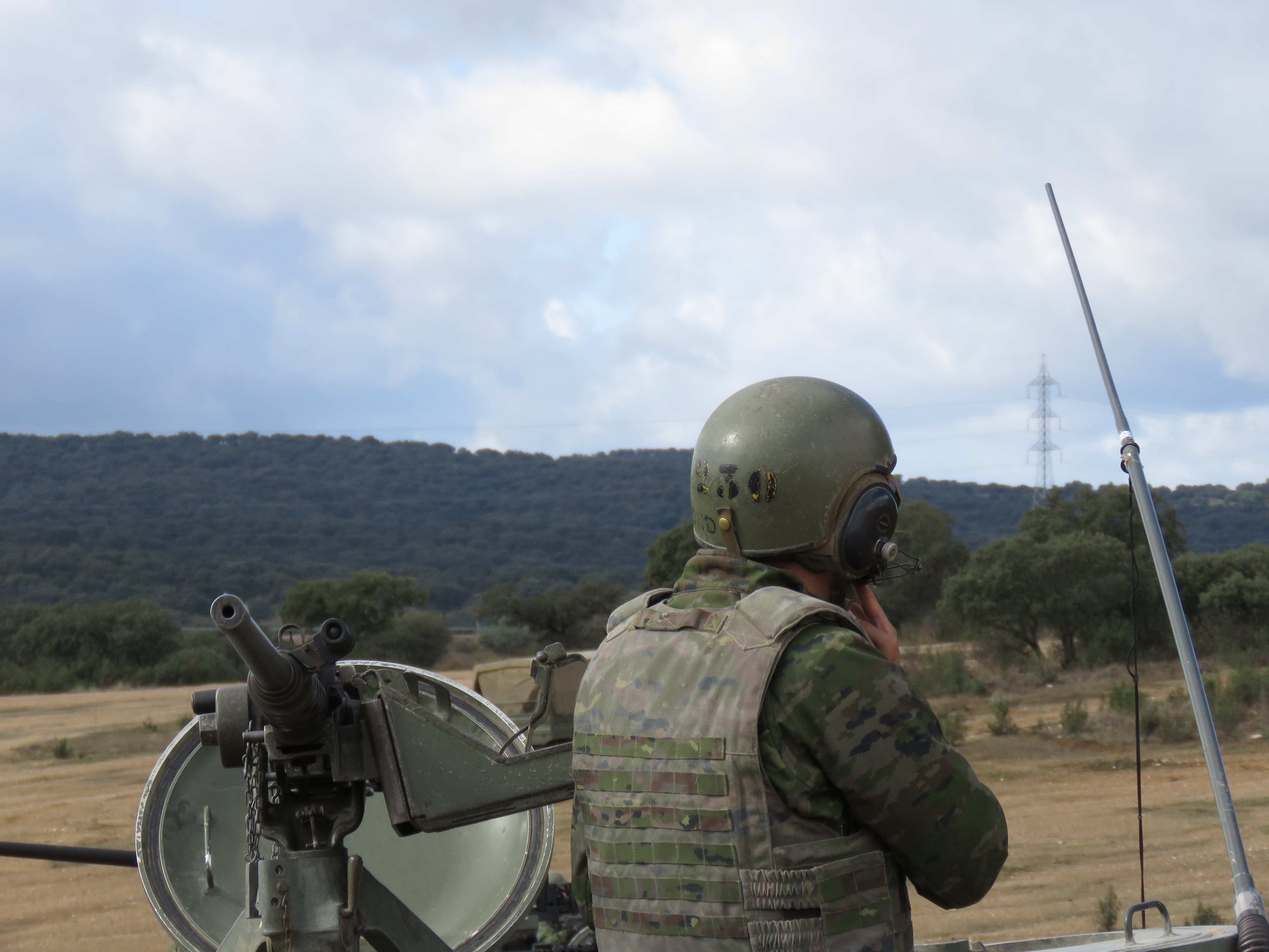 Maniobras en la base de Cerro Muriano