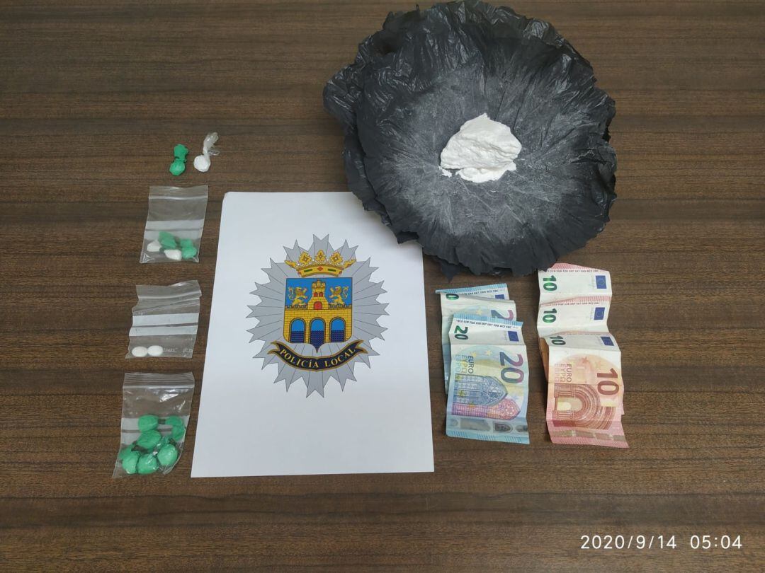 Sustancias intervenidas a uno de los detenidos