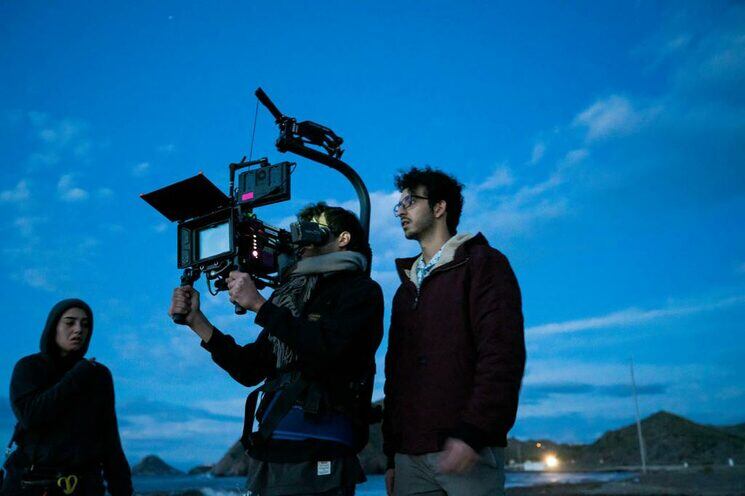 Juan Albarracín en rodaje.